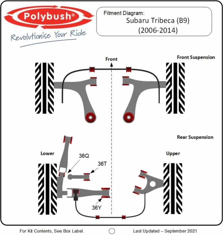 Tribeca (B9) (2006-2014) suspension bush diagram