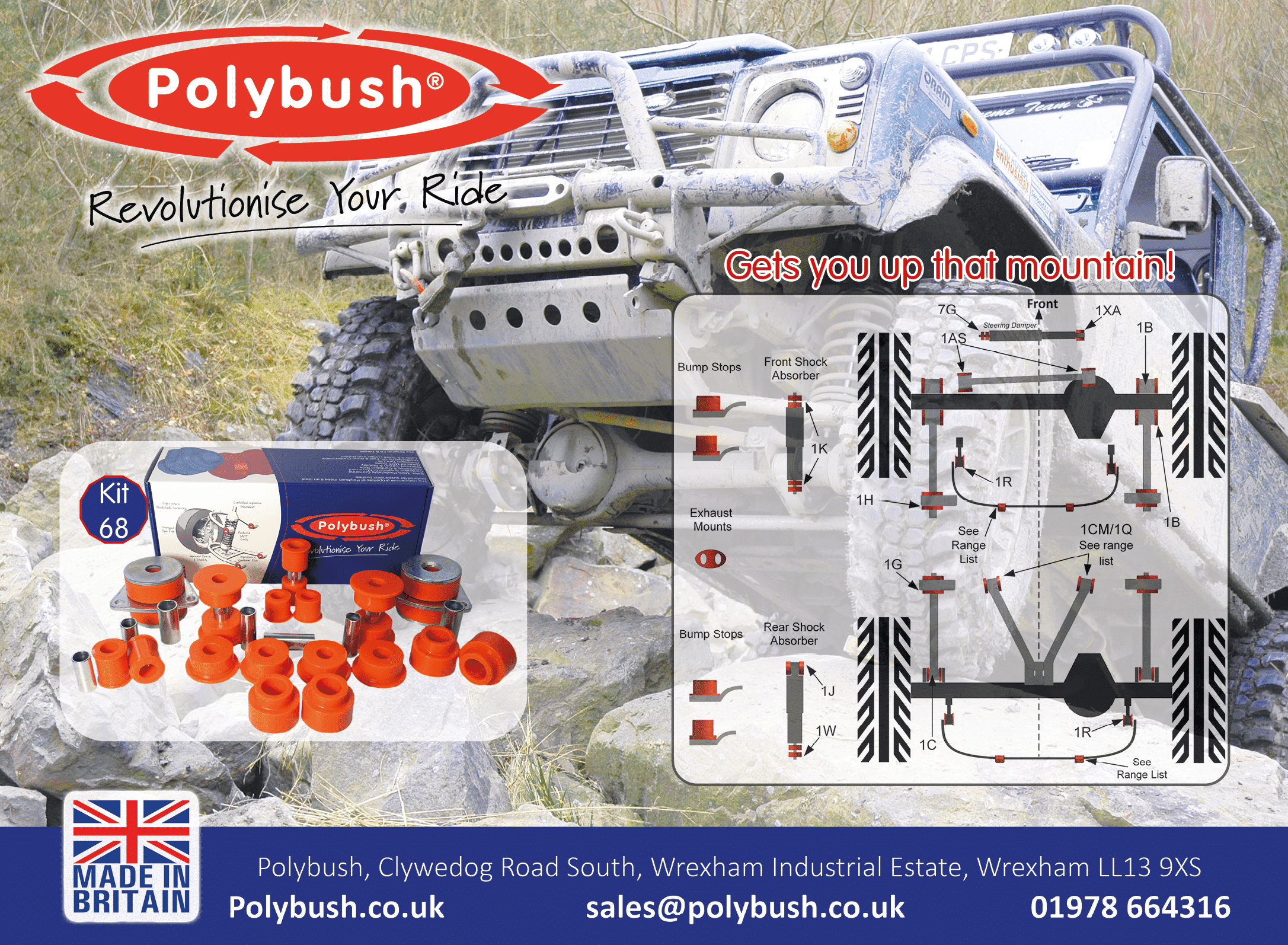 Polybush Kit 68 gets you up that mountain!