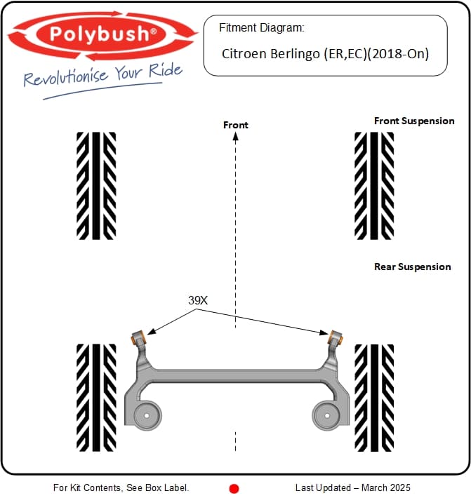 Citroen Berlingo (ER,EC) 2018-On suspension bush diagram