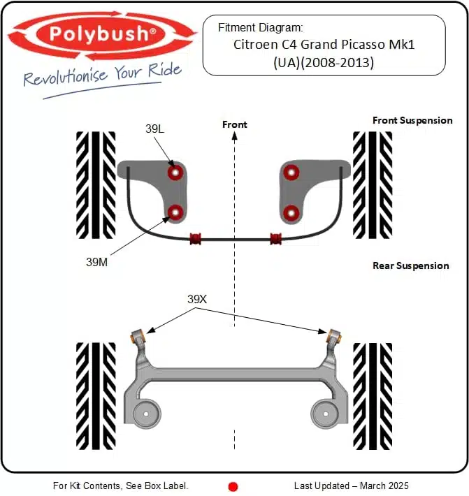 Citroen C4 Grand Picasso Mk1 (UA) 2008-2013 suspension bush diagram