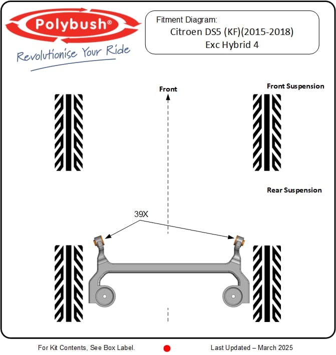 Citroen DS5 (KF) 2015-2018 suspension bush diagram