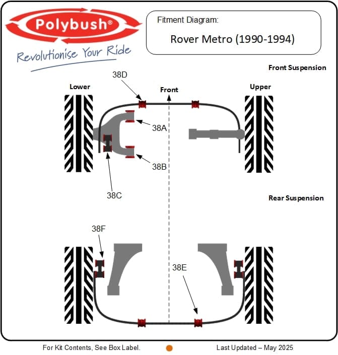 Metro (1994-1998) suspension bush diagram