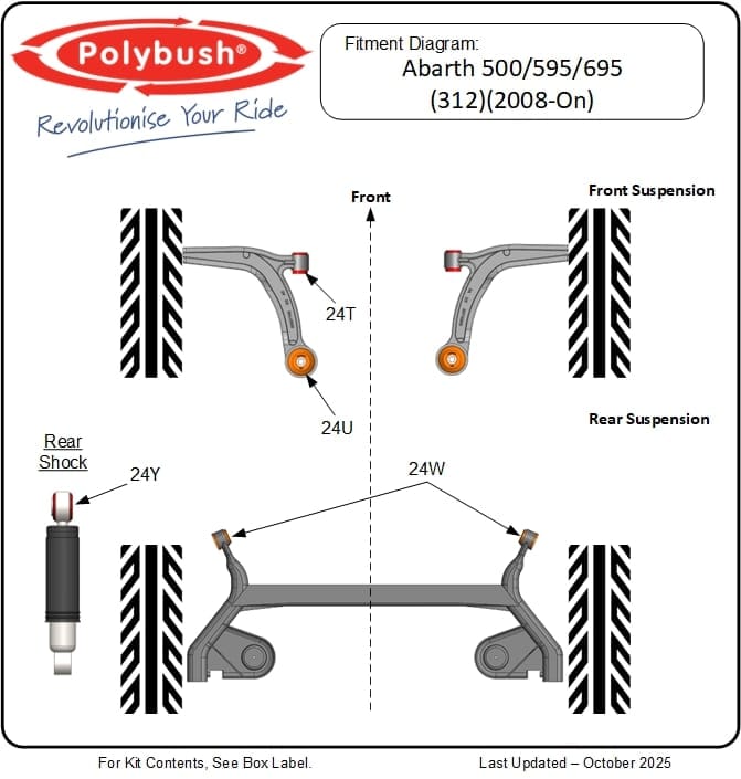 Abarth 500,595,695 (312) (2008-On) suspension bush diagram