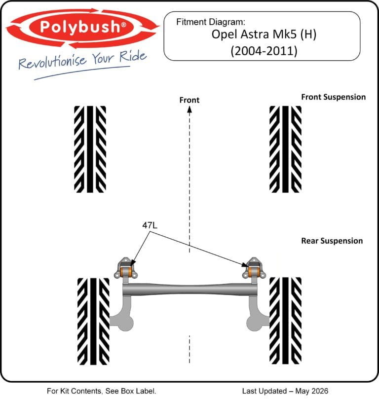 Opel Astra Mk5 (H) (2004-2011) suspension bush diagram